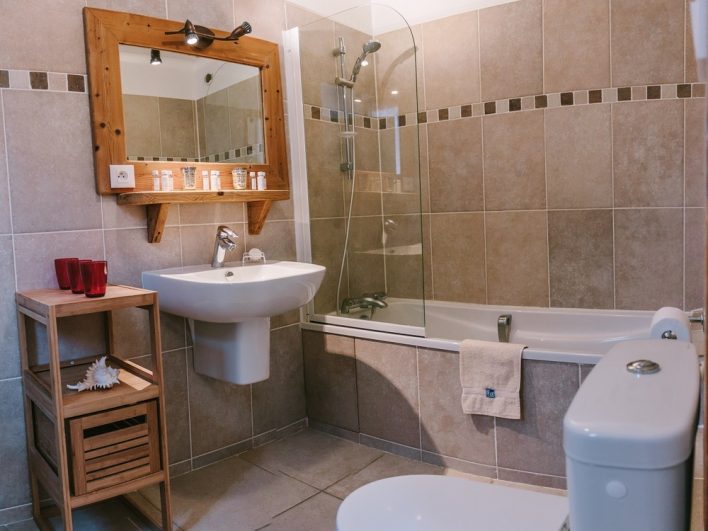 A chalet bathroom