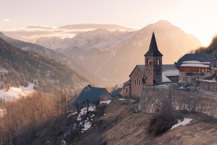 Alpine scenery in Vaujany, France