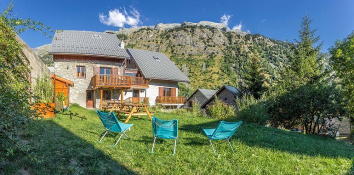 a stunning chalet in the French alps in the summer